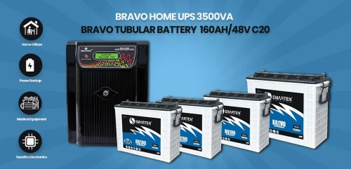 Bravo Home UPS 3500VA & Tubular battery 160AH/48V C20